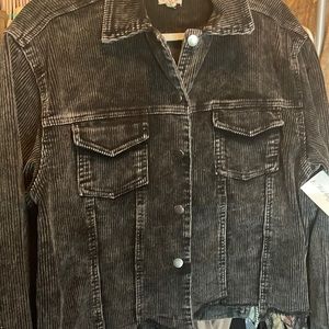 NWT POL Distressed Corduroy Jacket